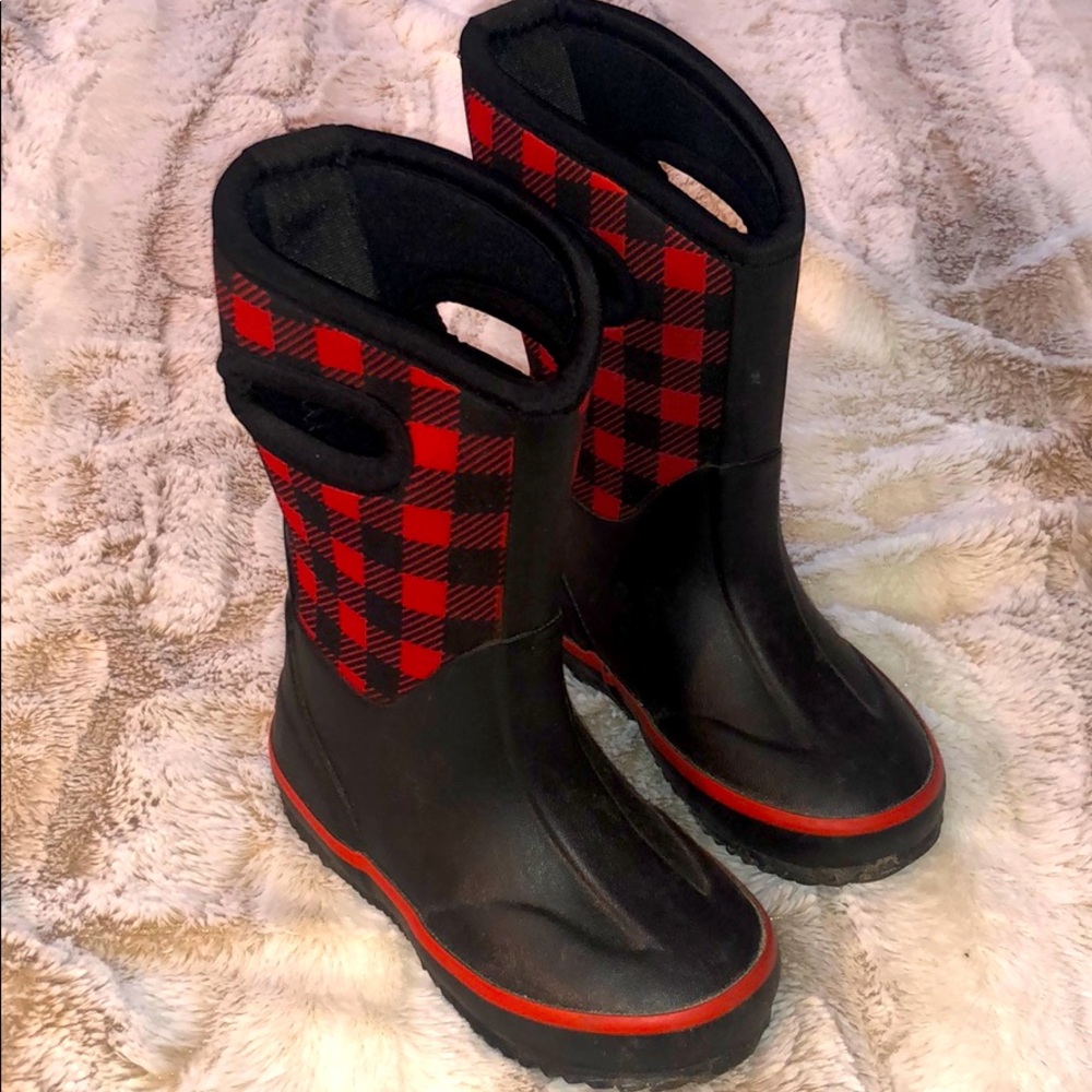 Kids Buffalo check muck boots